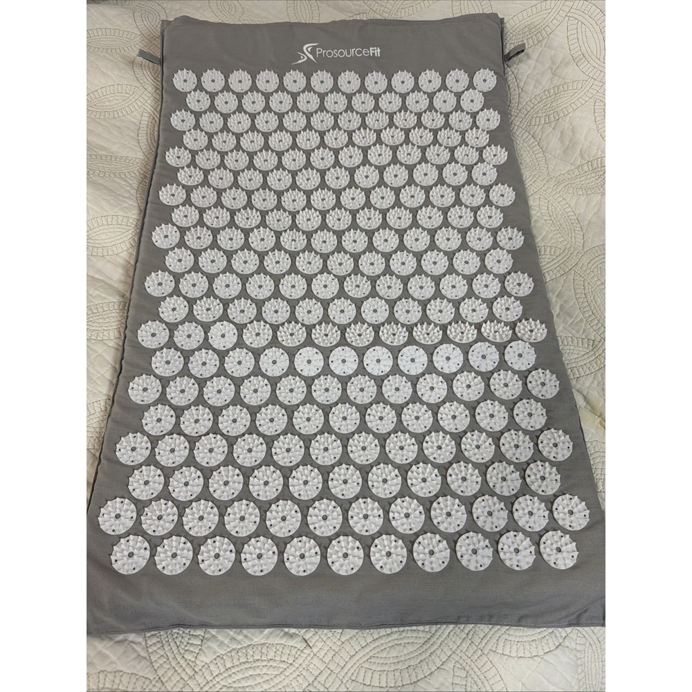 ProsourceFit Acupressure Mat Grey Back/Neck Pain Relief EUC